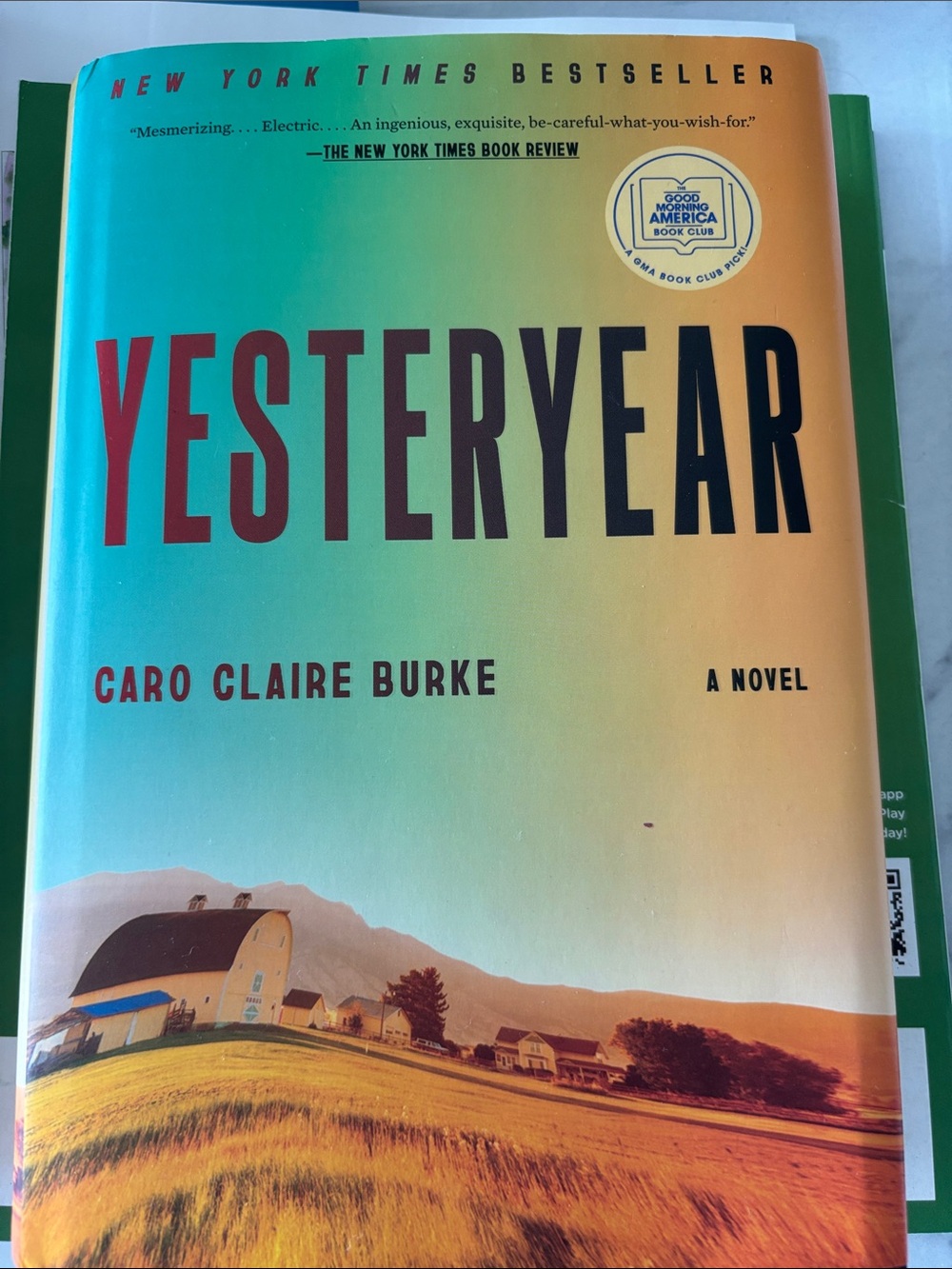 Yesteryear by Caro Claire Burke - Novel (Yellow/Green Ombre Cover)